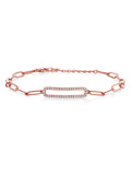 18K Rose Gold Plated Silver Moissanite Tennis Bracelet T44102