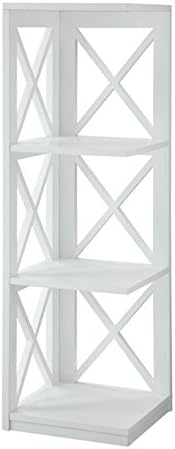 3 Shelf Corner Bookcase in White L62527