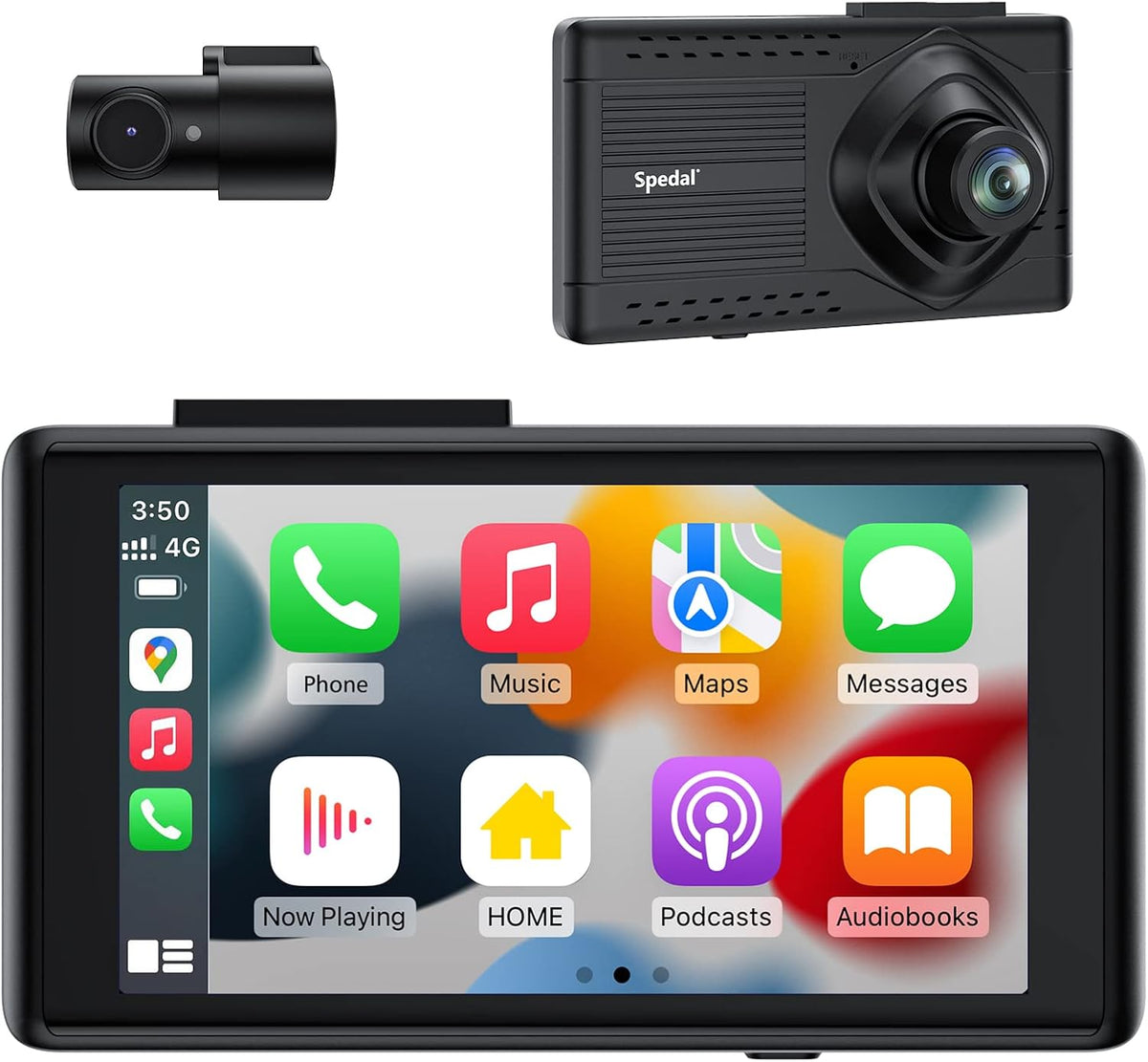 Dash Cam with Navigation, 1080P Front and Rear Cameras, 5 Touchscreen P614626