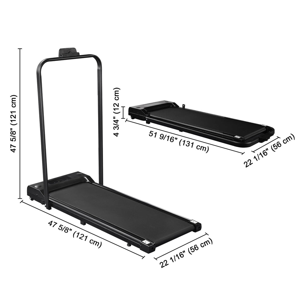 White Folding Electric Treadmill with LCD Display U579
