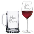 Beer Mug and Wine Glass Set A6426