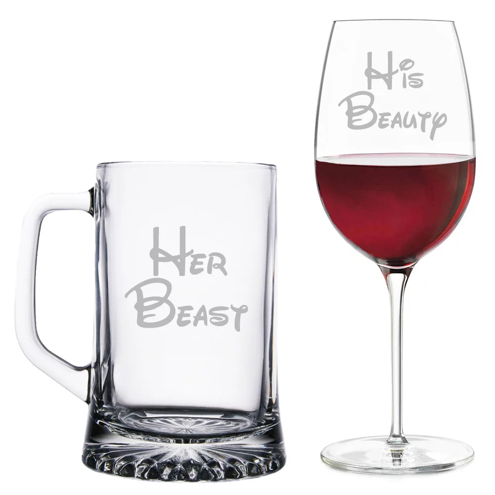 Beer Mug and Wine Glass Set A6426