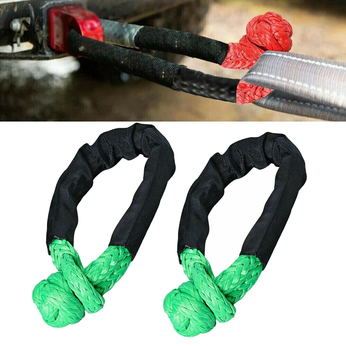 Soft Shackle 1/2" 38000lbs Breaking Strength 4X4 Truck Climbing Boating G247