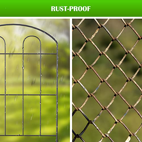 28 Pack 24in Coated Metal RustProof Decorative Garden Fence Q775