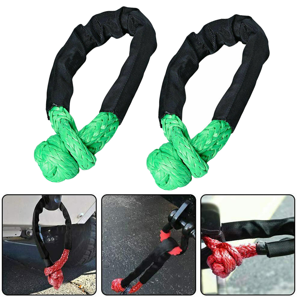 Soft Shackle 1/2" 38000lbs Breaking Strength 4X4 Truck Climbing Boating G247