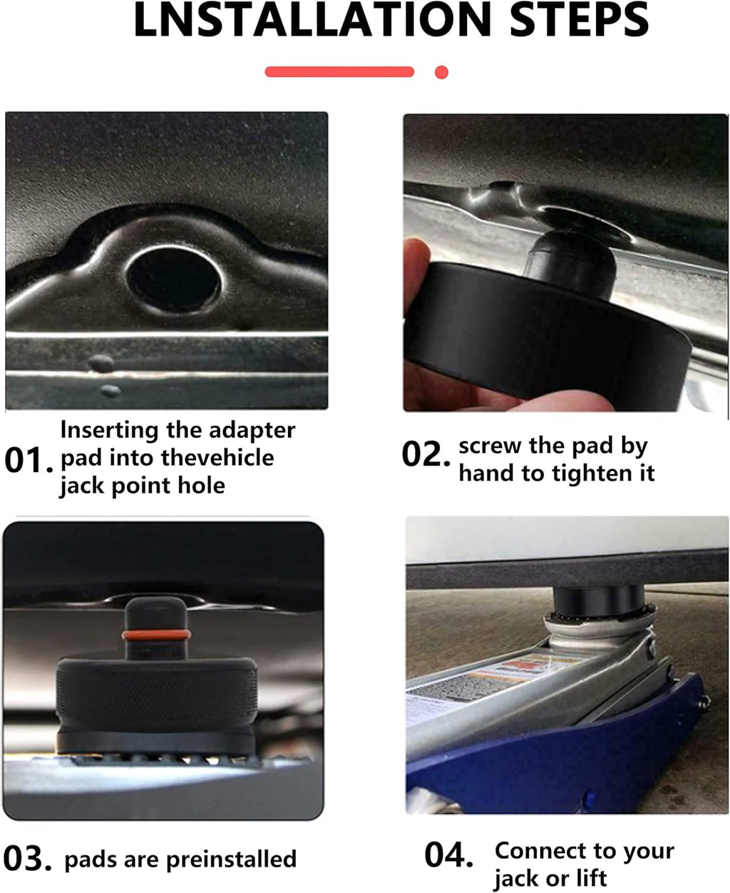Lifting Jack Pad 4 Pucks with Storage Case B517268