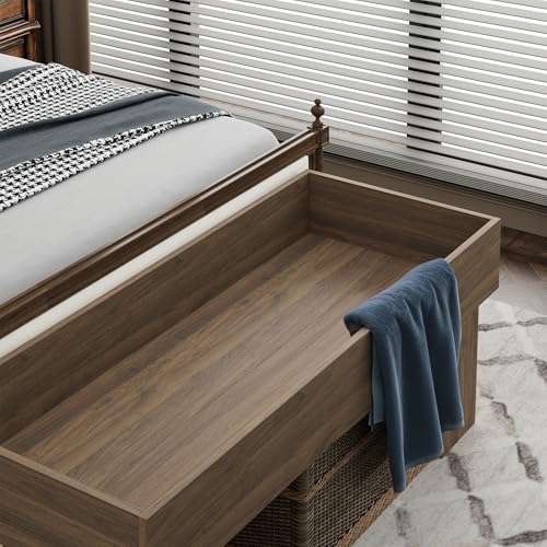 Walnut Wooden Pet Bed with 2 Cushions and Led Light G194780