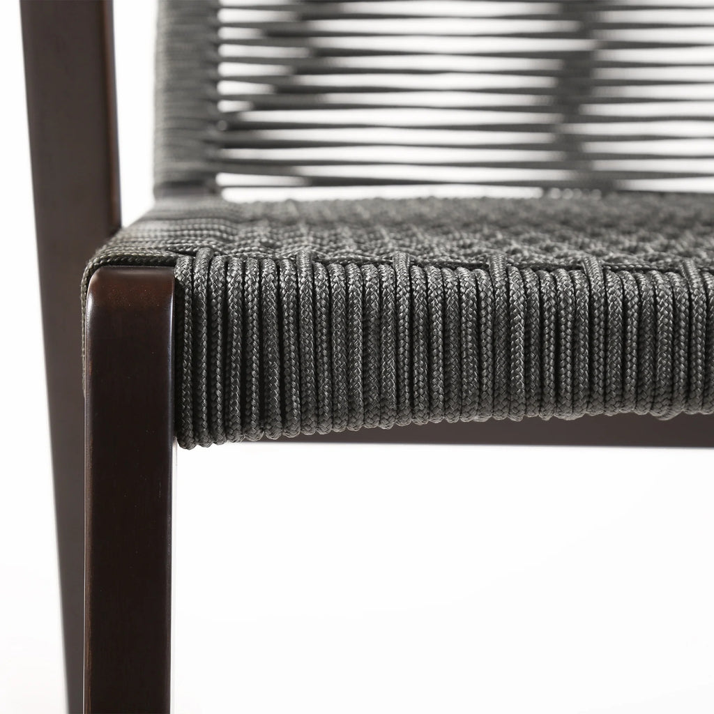 30" Outdoor Wood & Rope Bar Stool U86790