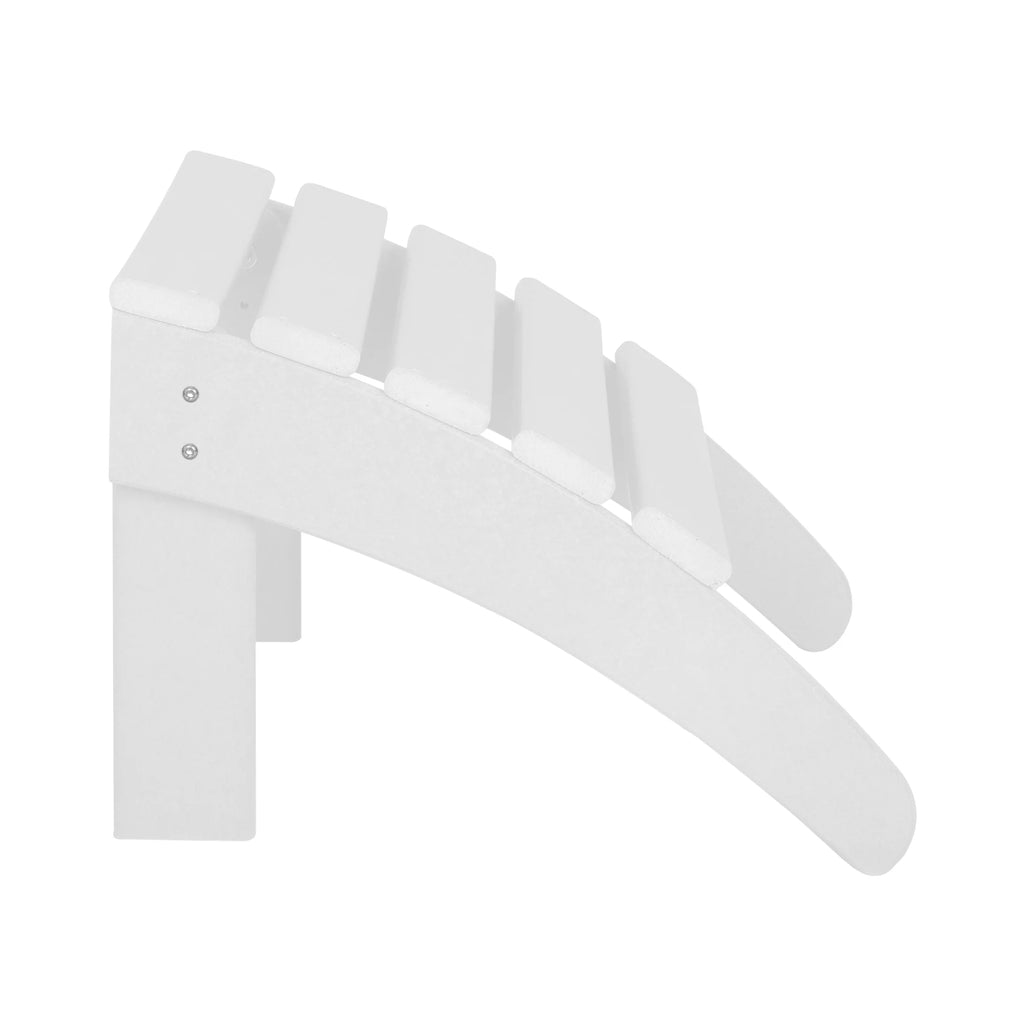 12 Piece White Adirondack Chairs Set with Ottoman and Side Table L613