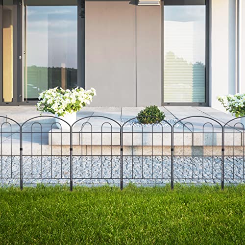 28 Pack 24in Coated Metal RustProof Decorative Garden Fence Q775