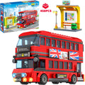 458 Pcs Double Deckers London Bus Station Building Blocks Set X87982