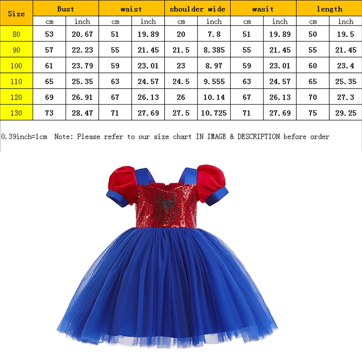 Girls Spiderman Cosplay Dress with Eyemask R6868