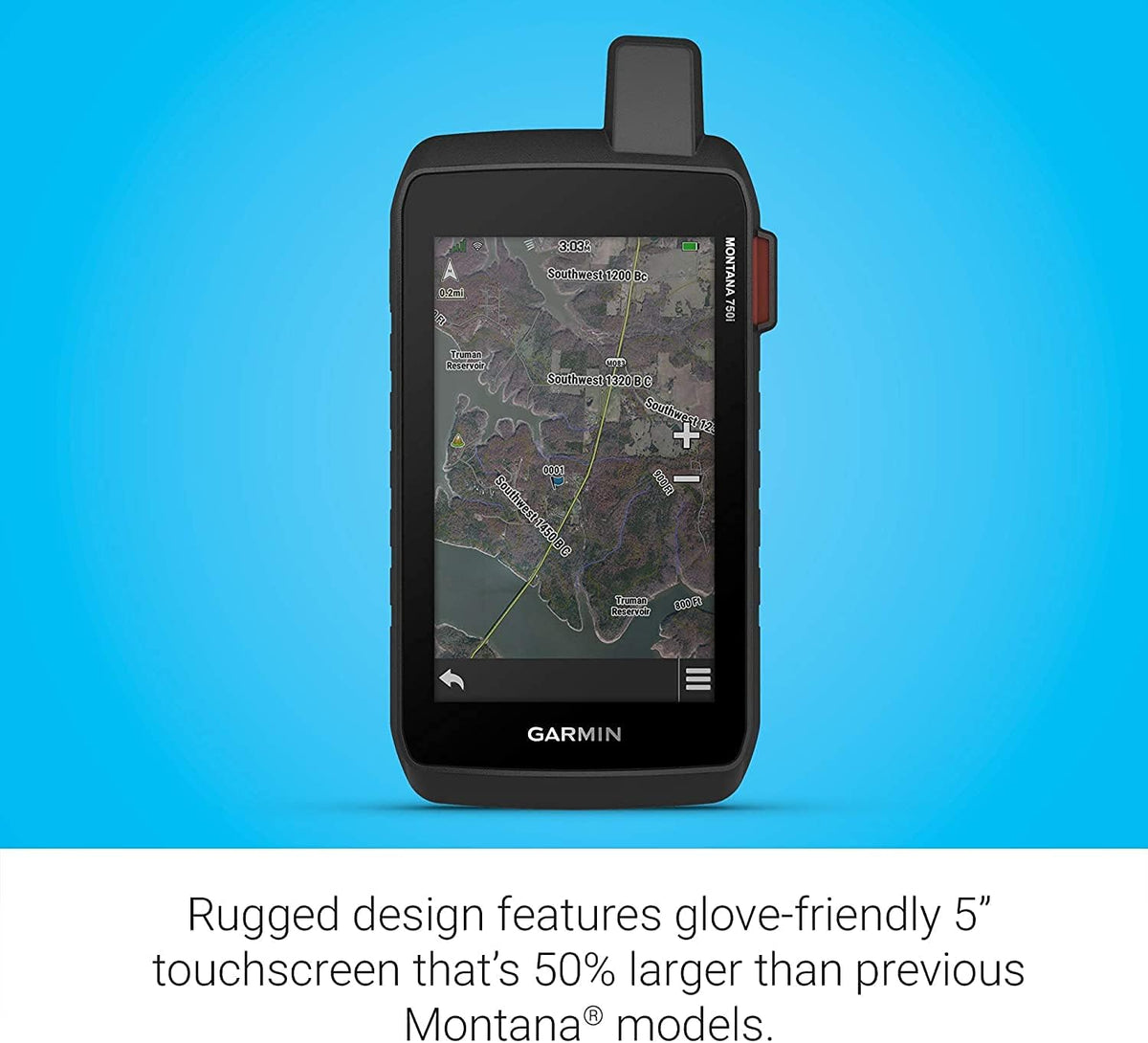 Rugged GPS Touchscreen Navigator with inReach Technology and North America Maps J642539