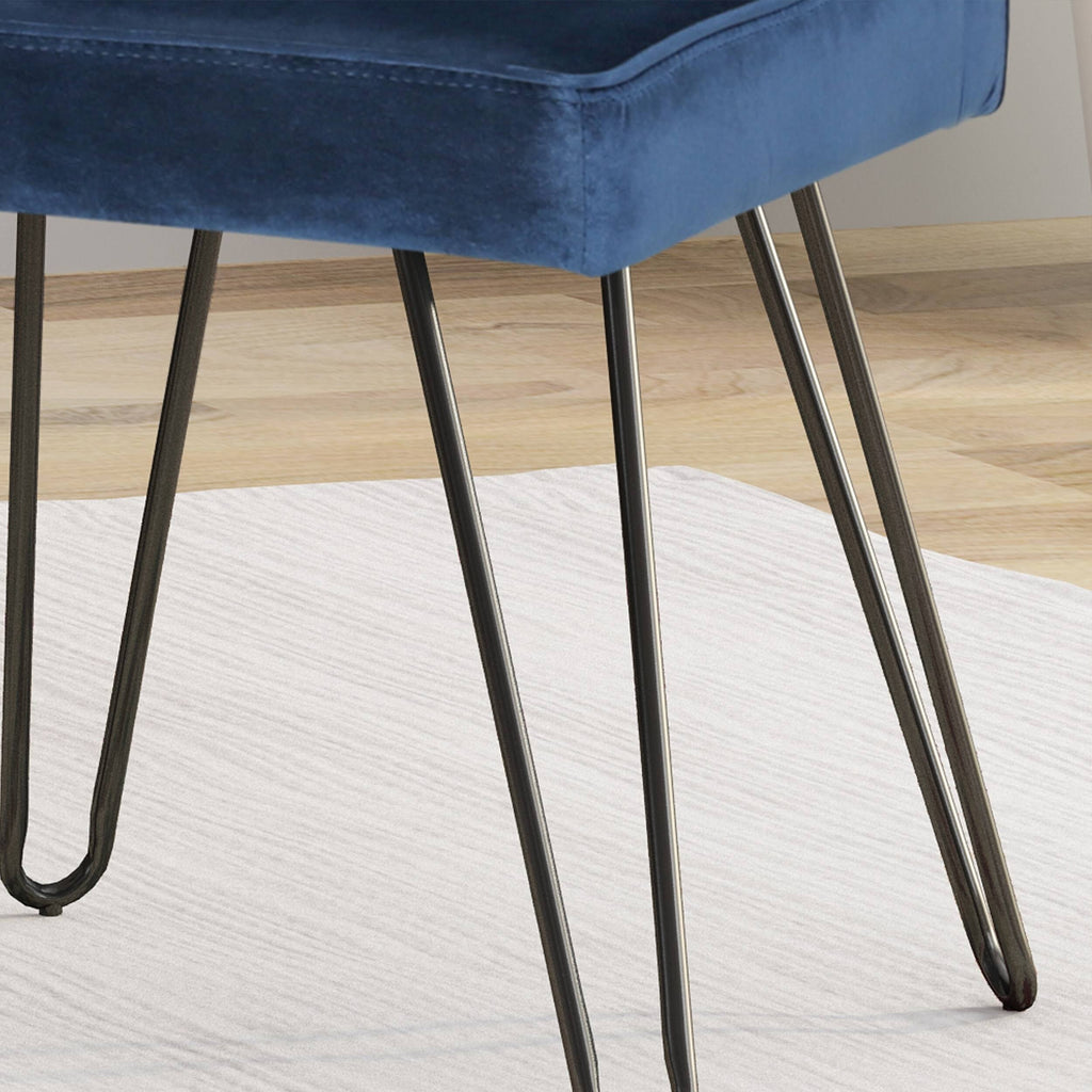 Set of 2 Tufted Velvet Dining Chairs Black X82313