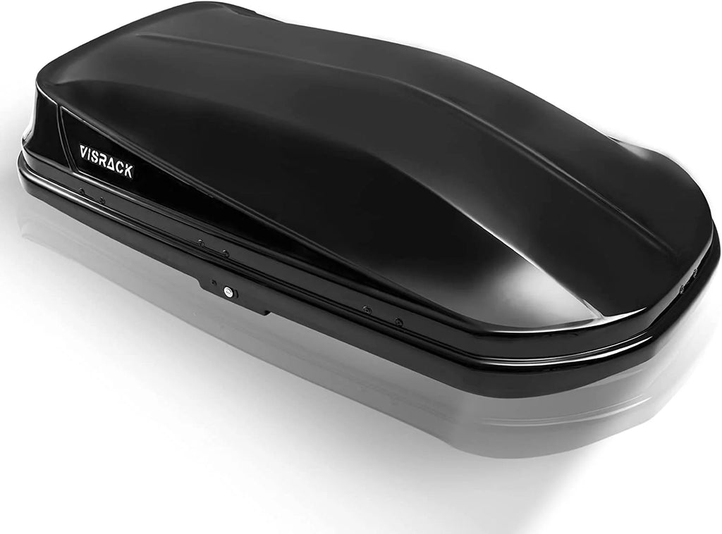 Large Hard Shell Rooftop Cargo Box, 62 x 31 x 15 Inches, 15 Cubic Feet, Black J962