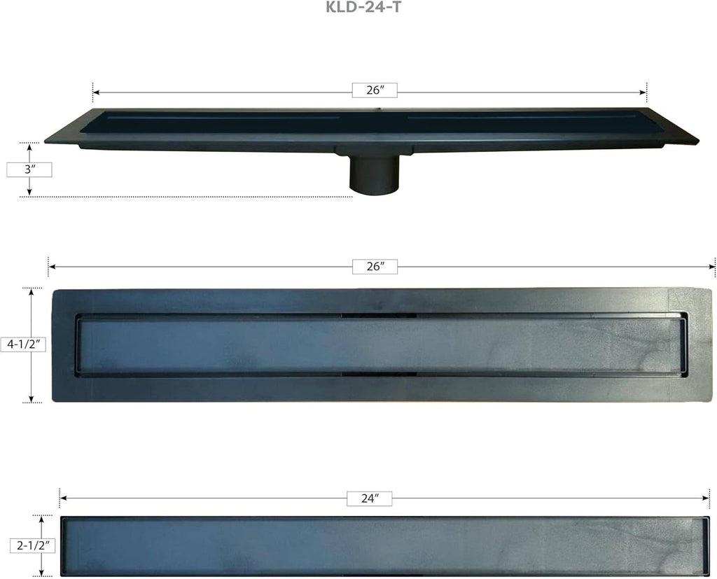 36” x 72” Linear Drain Shower Kit with ABS Drain Body L9377