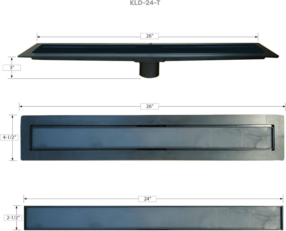 36” x 72” Linear Drain Shower Kit with ABS Drain Body L9377