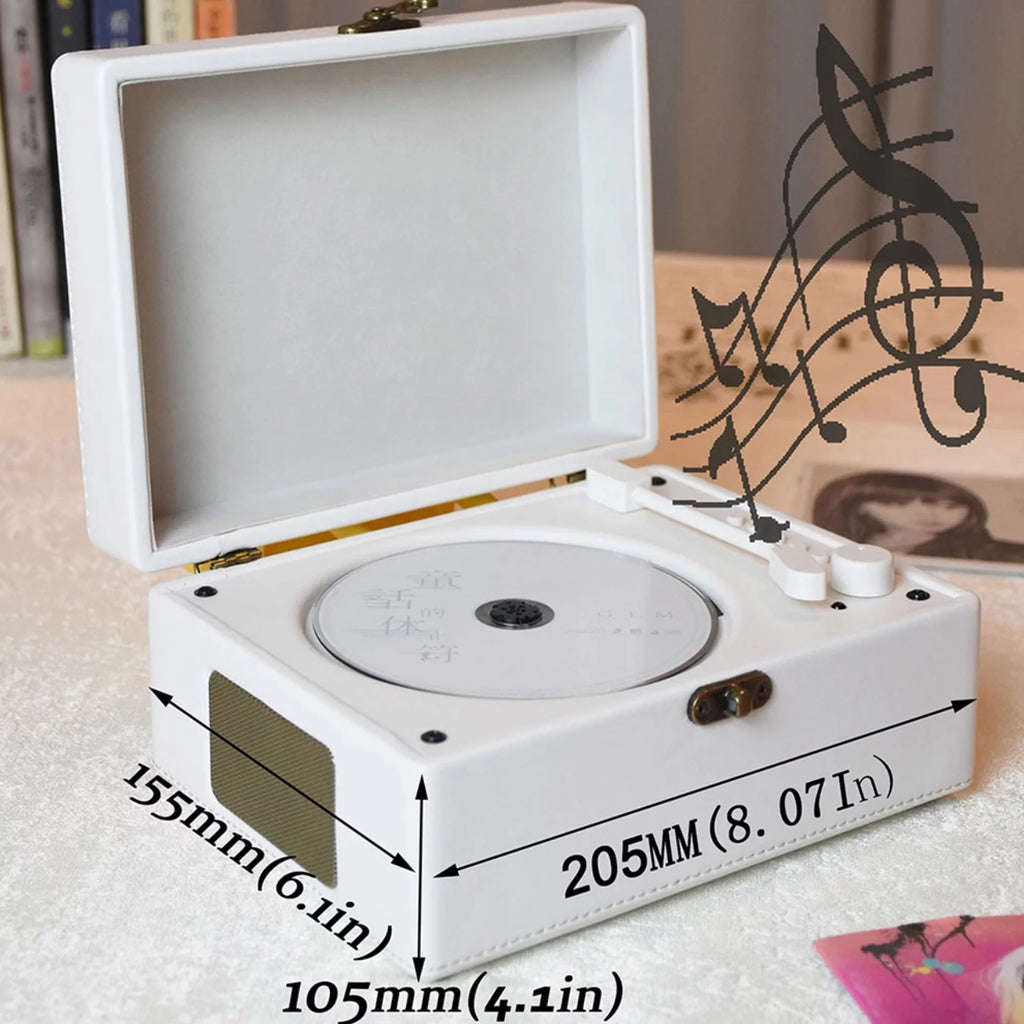 Wireless Bluetooth CD Player with Built-in Speaker and USB Playback O365
