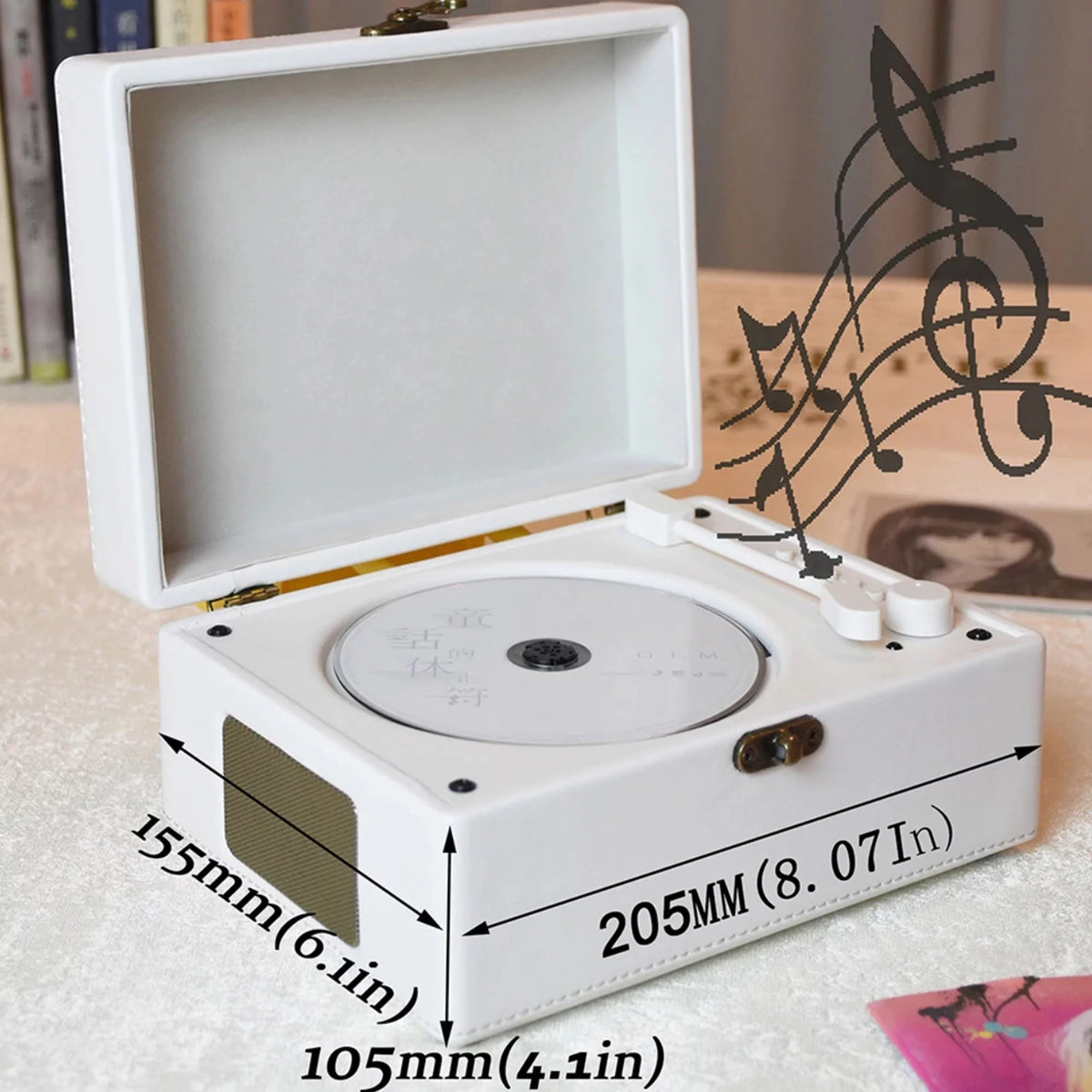 Wireless Bluetooth CD Player with Built-in Speaker and USB Playback O365