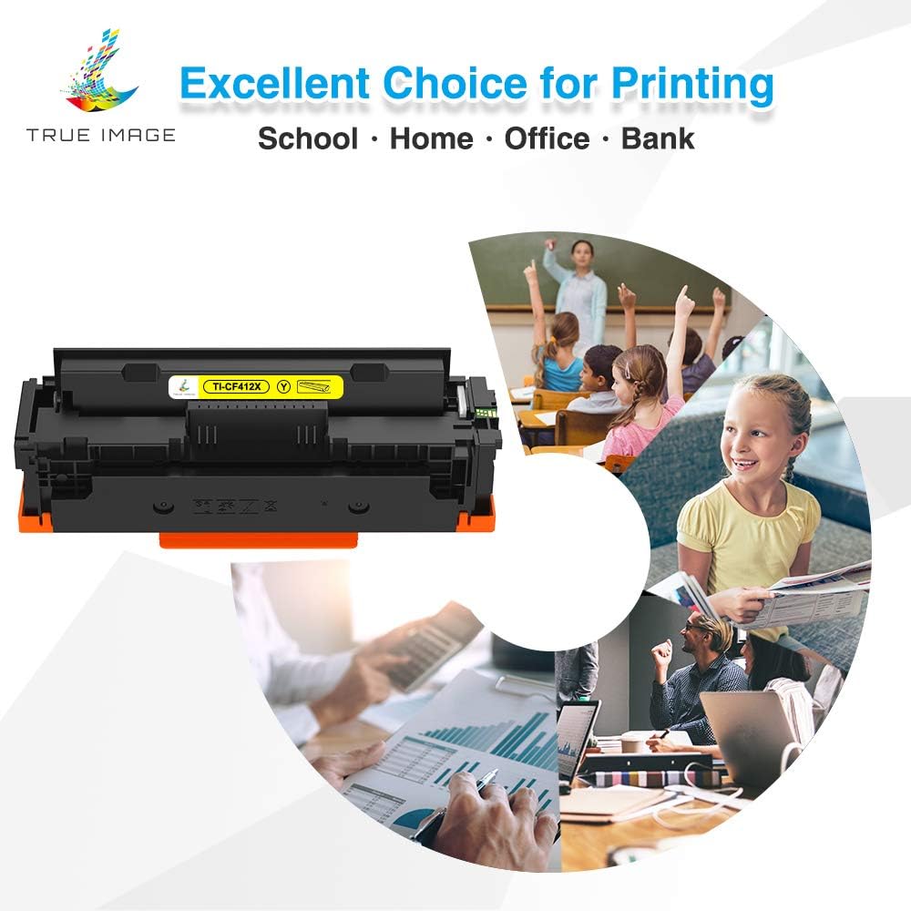 4 Pack Compatible Toner Cartridge for HP 410X CF410X CF411X CF412X CF413X O2857