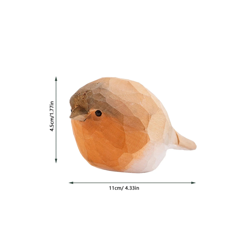 Small Wood Bird Figurine Statue E779607