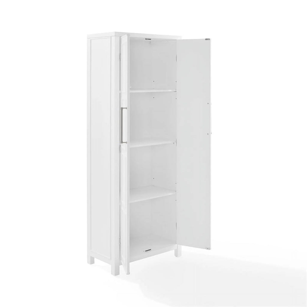 White Wood Storage Pantry T54273