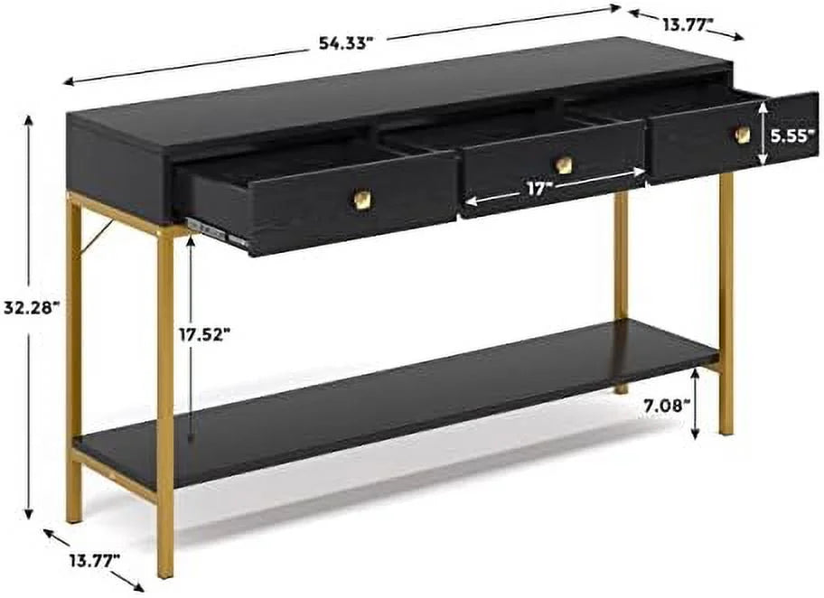 Console Table with Drawers and Shelves B3650