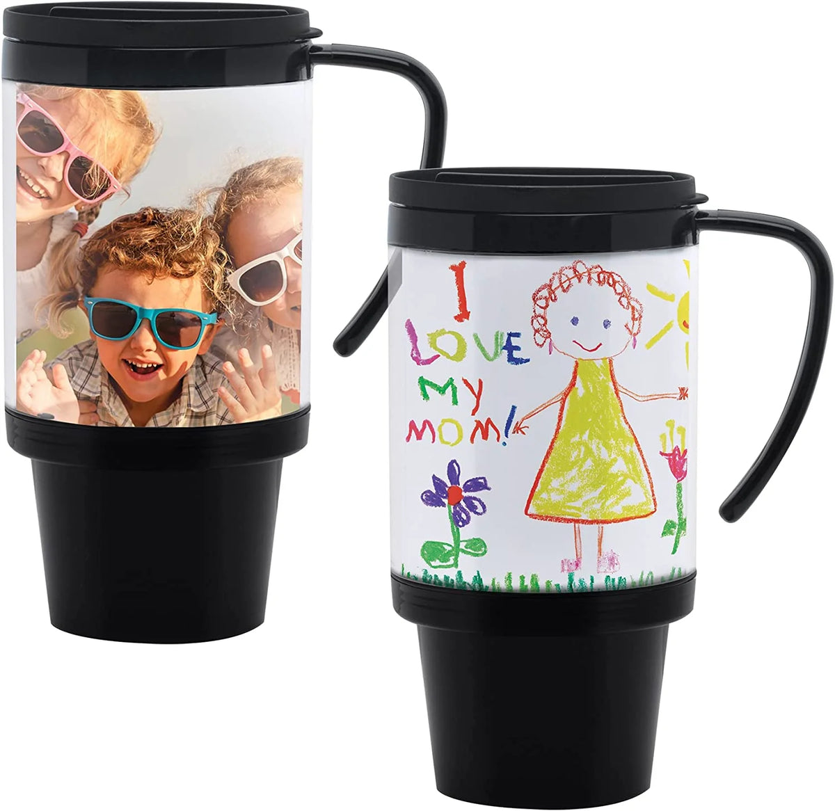 16 oz. Black Acrylic Travel Mug Pack of 24 Q69524