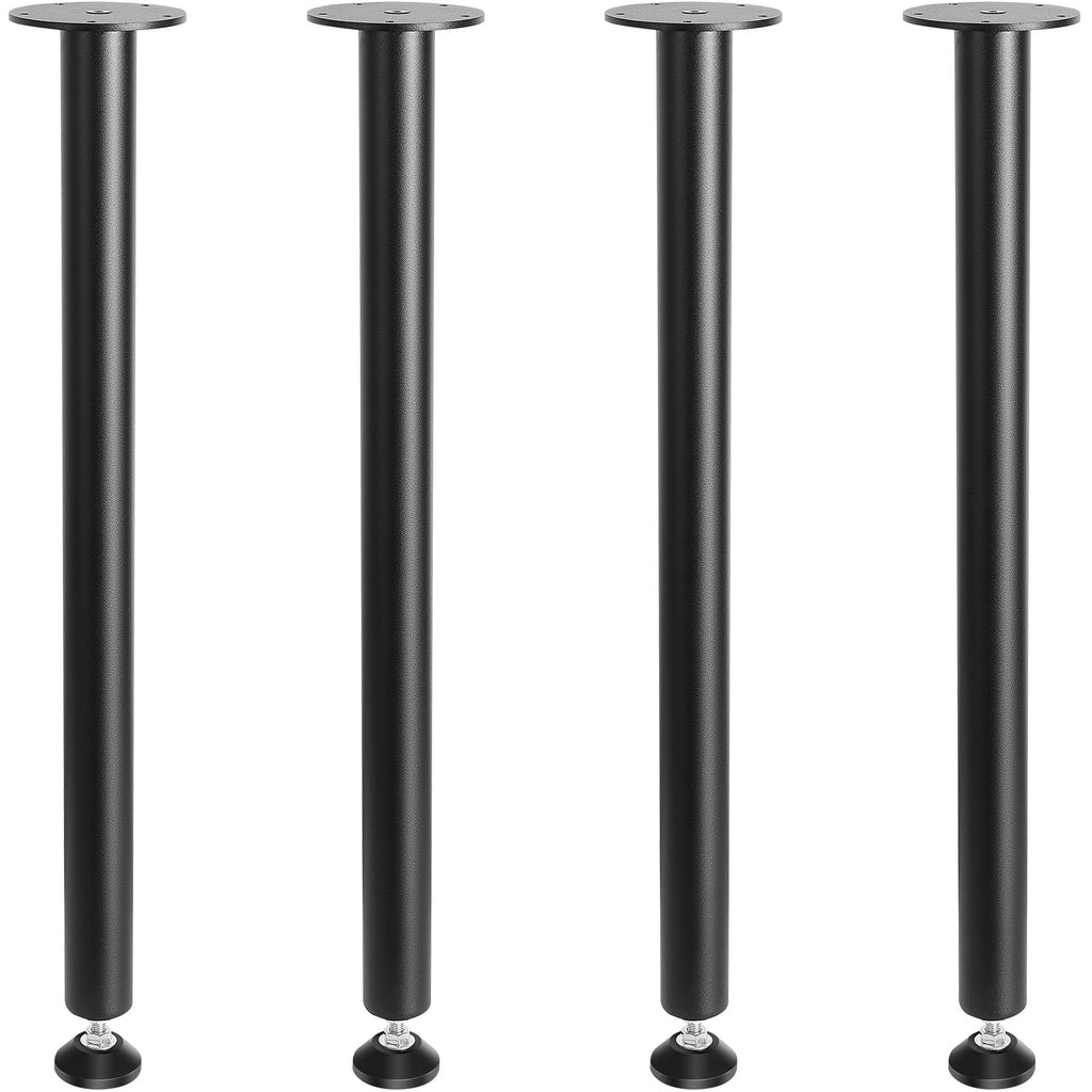 28" Solid Steel Adjustable Desk Legs Set of 4 Black M5110
