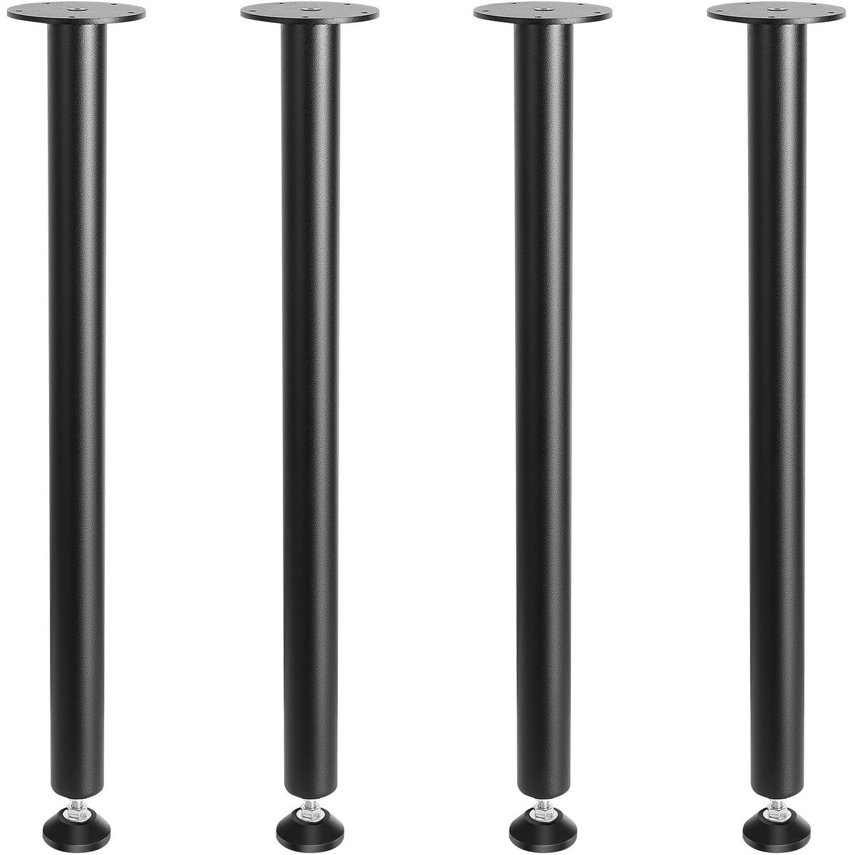 28" Solid Steel Adjustable Desk Legs Set of 4 Black M5110