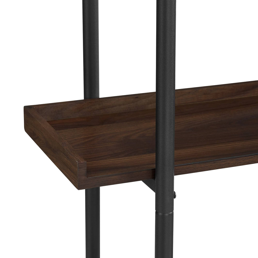 5 Tray Shelf Dark Walnut Bookshelf T7390