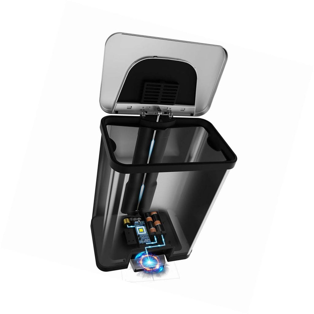 13 Gallon Stainless Steel Automatic Step Trash Can E203