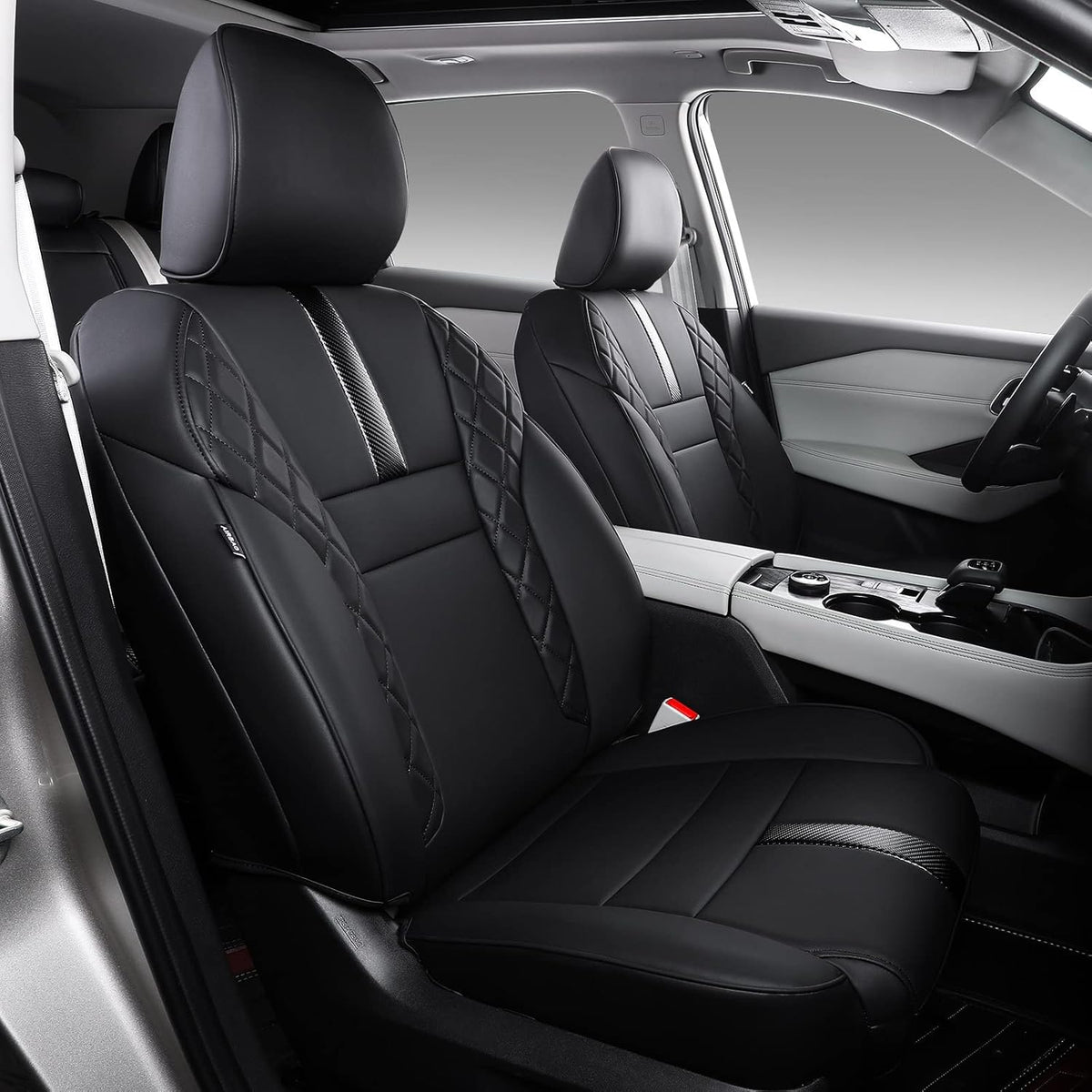 Front and Back PU Leather Car Seat Covers for 2021-2023 Nissan Rogue T99055