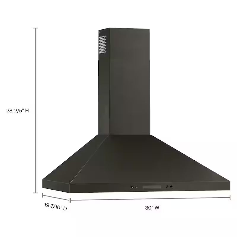 Black Stainless 30 in. 400 CFM Wall Mount Range Hood F353