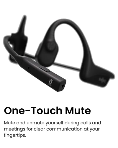 Open-Ear Bone Conduction Wireless Bluetooth Computer Headset with Noise Canceling Mic Q997395