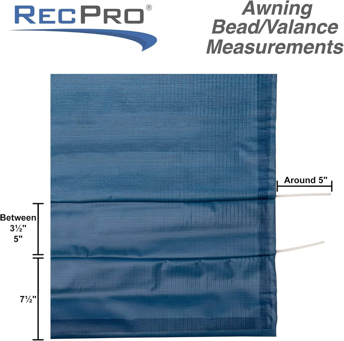 Ocean Blue Fade 8' Length RV Awning Fabric Replacement M696