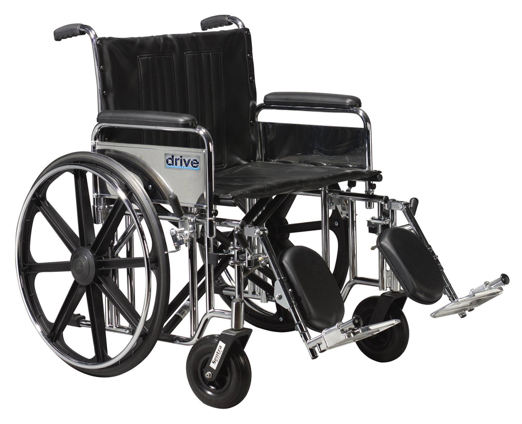 Extra Heavy Duty Wheelchair with Elevating Leg Rests O8519