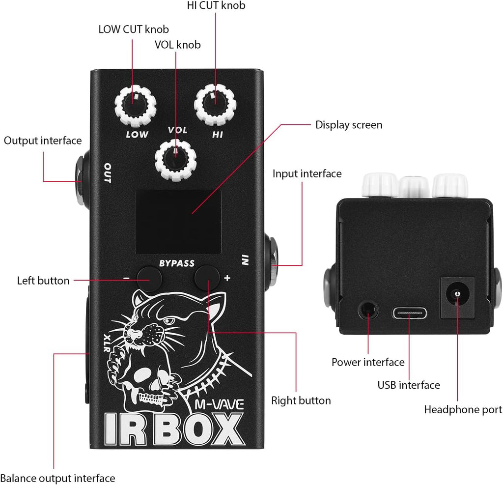Guitar IR Box Effects Pedal with Speaker Simulator XLR Output Port P686
