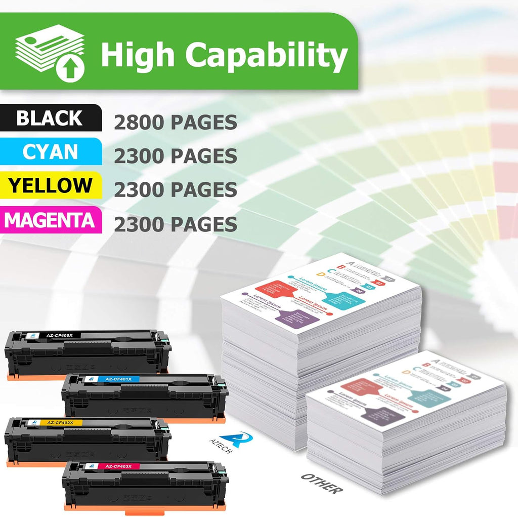 201X Toner Cartridge 4-Pack Black Cyan Yellow Magenta M111