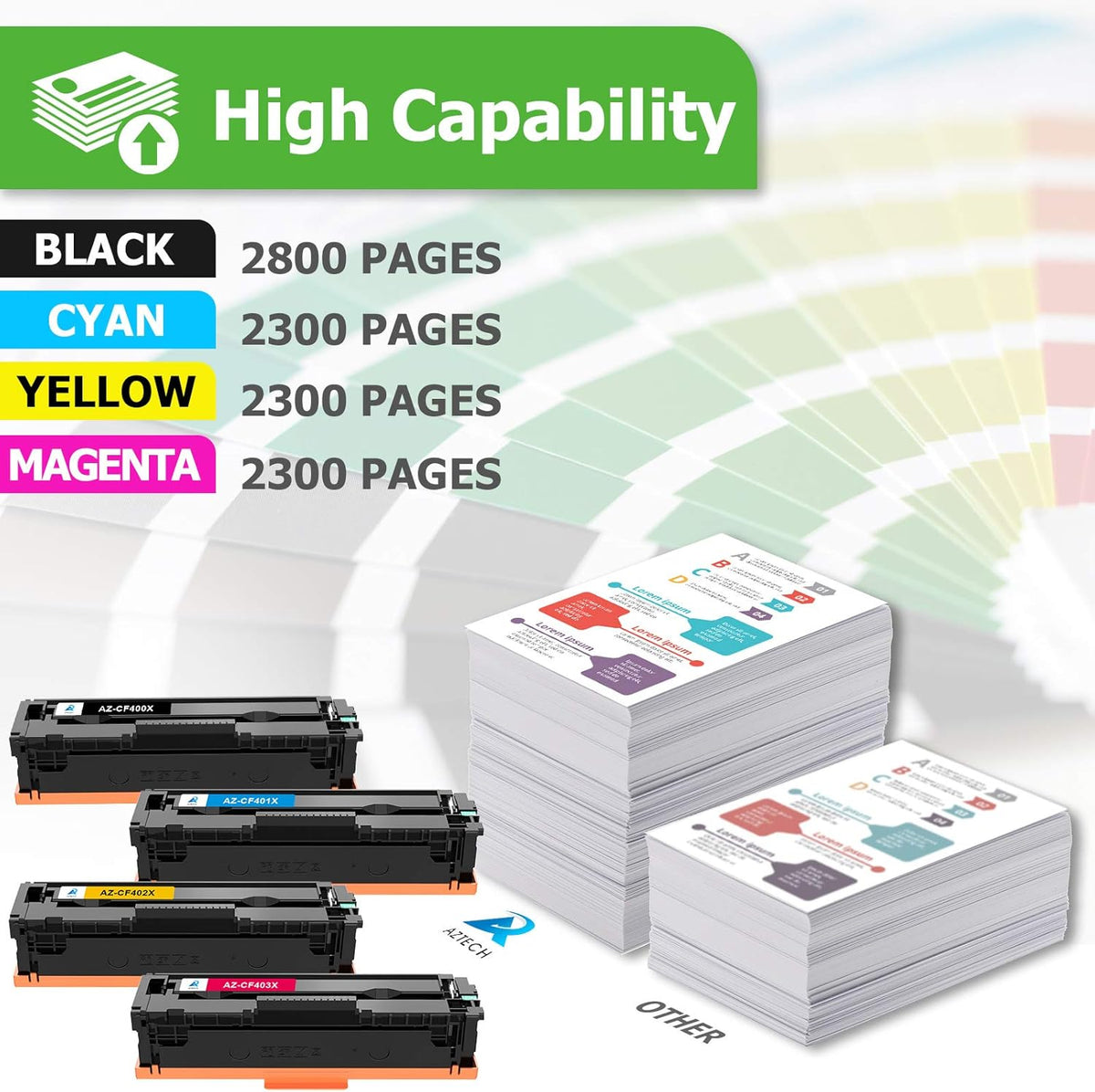 201X Toner Cartridge 4-Pack Black Cyan Yellow Magenta M111