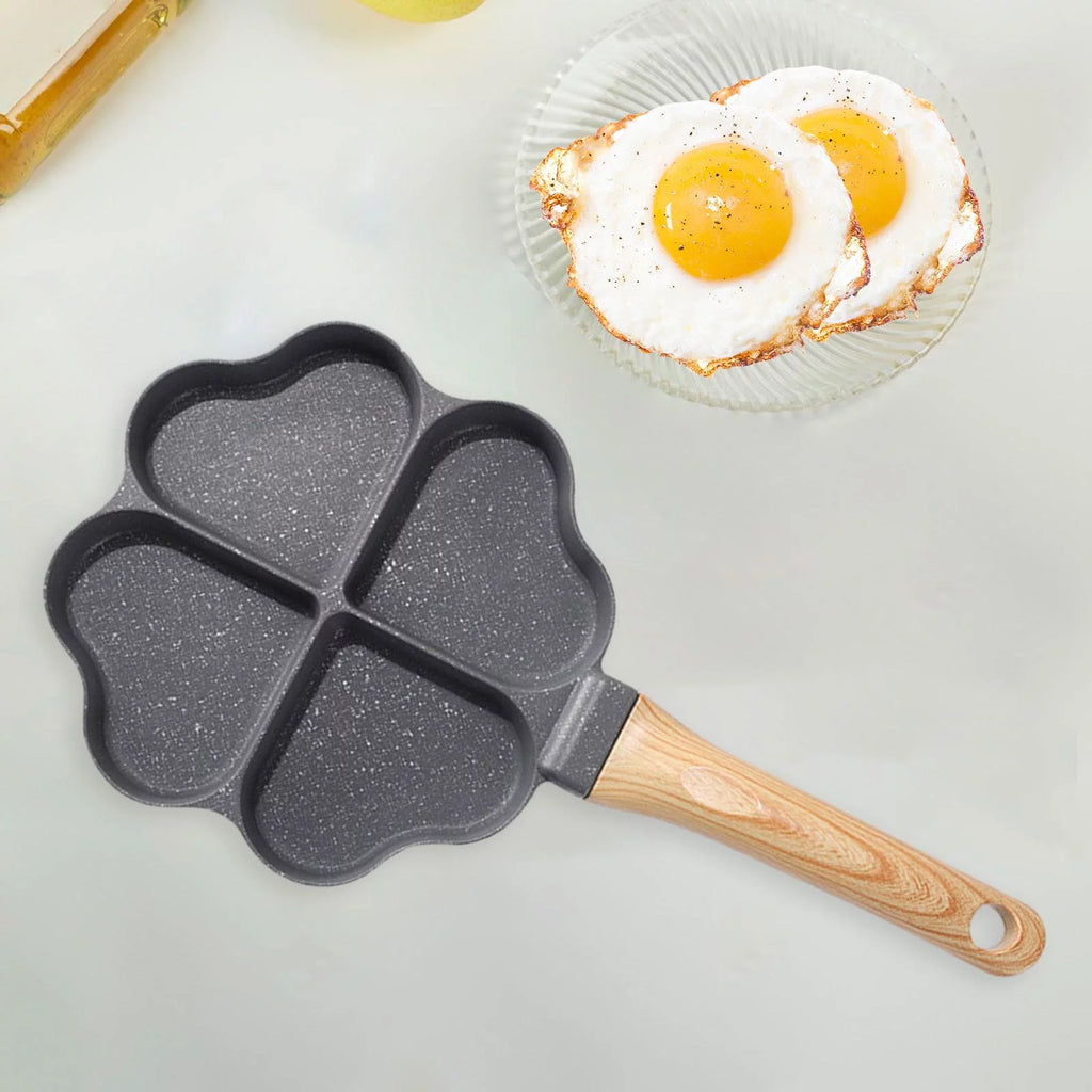Black 4 Holes Egg Frying Pan X113