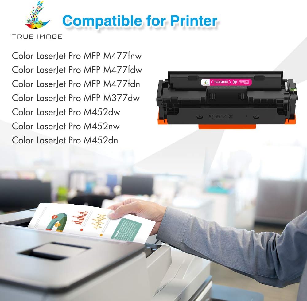 4 Pack Compatible Toner Cartridge for HP 410X CF410X CF411X CF412X CF413X O2857