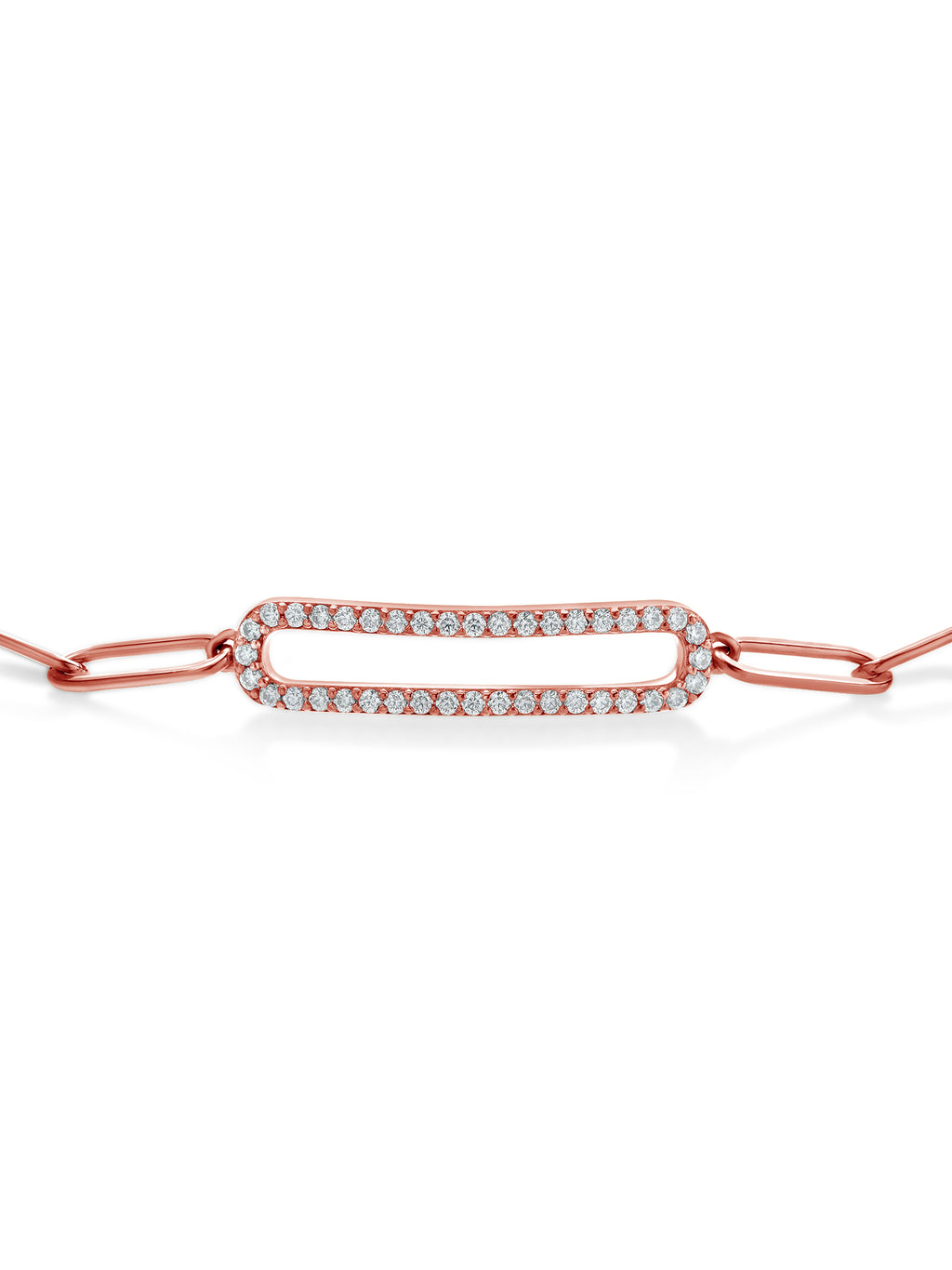 18K Rose Gold Plated Silver Moissanite Tennis Bracelet T44102