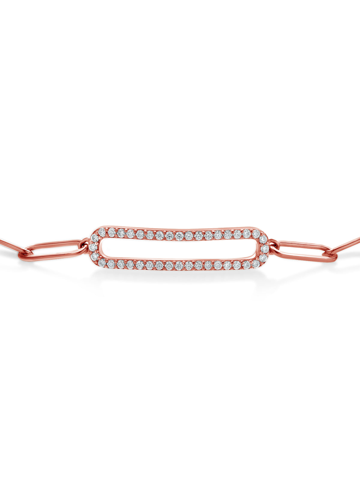 18K Rose Gold Plated Silver Moissanite Tennis Bracelet T44102