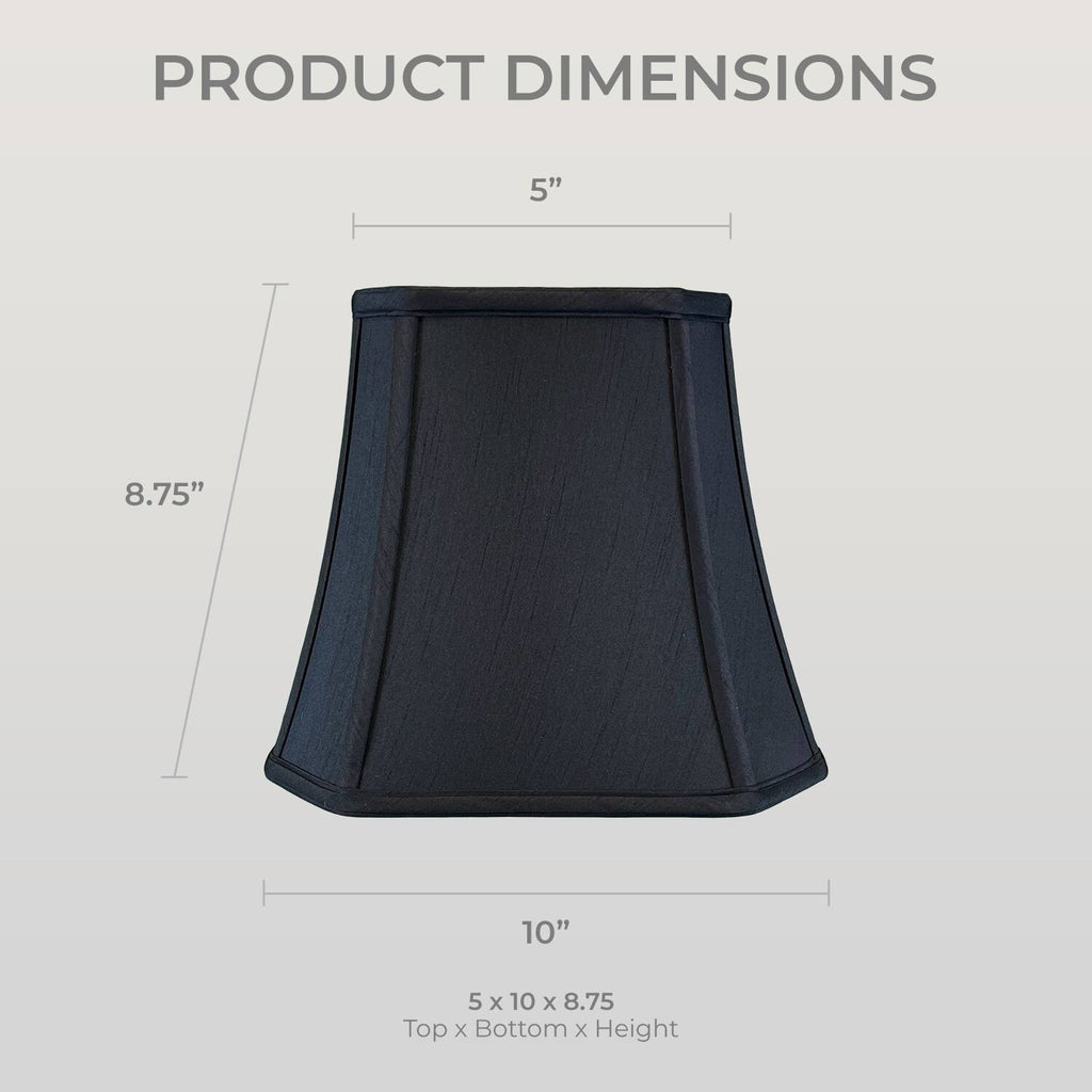 Black Square Cut Corner Bell Lamp Shade, Set of 2 K314437