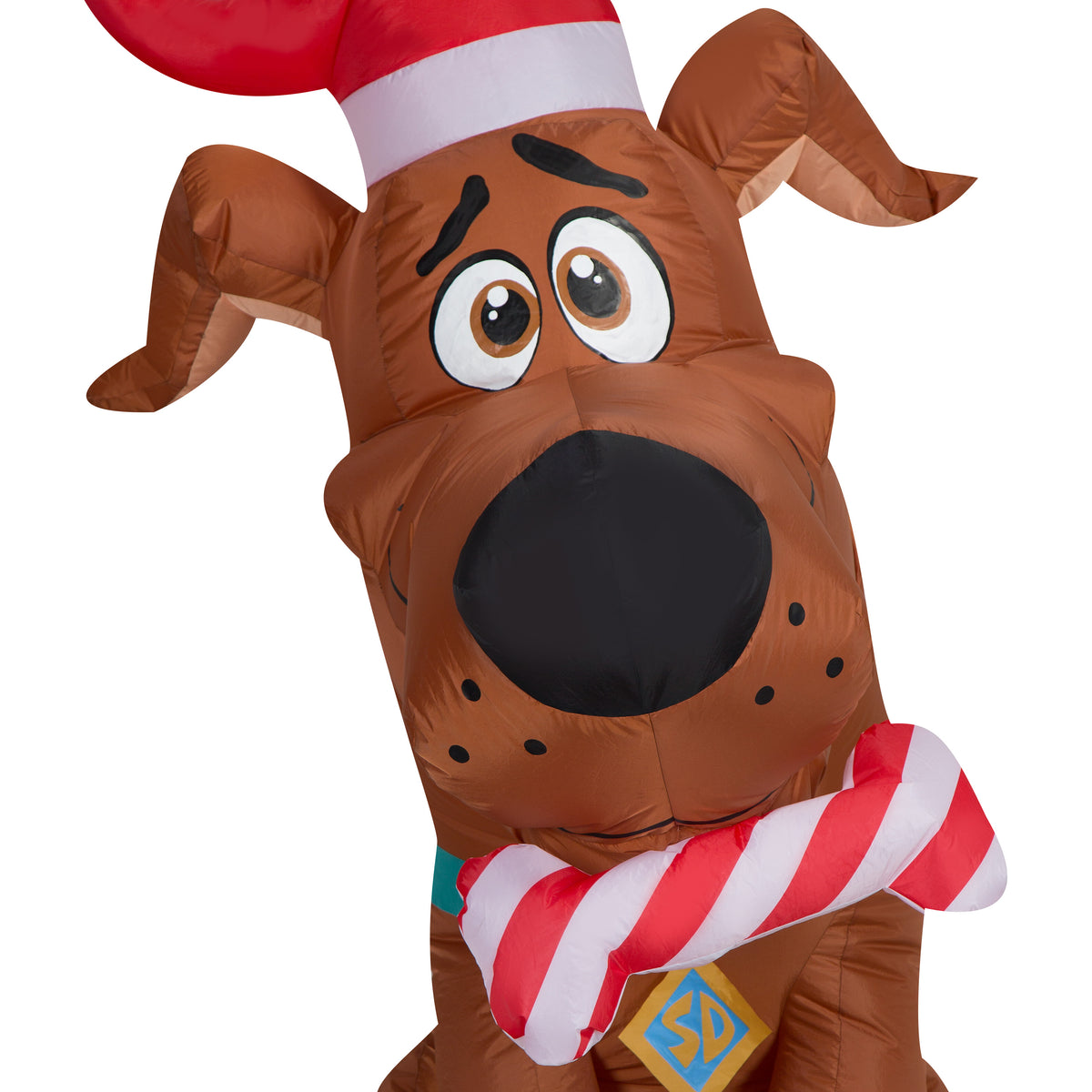 5 Foot Christmas Puppy Airblown Inflatable with Peppermint Bone B682486