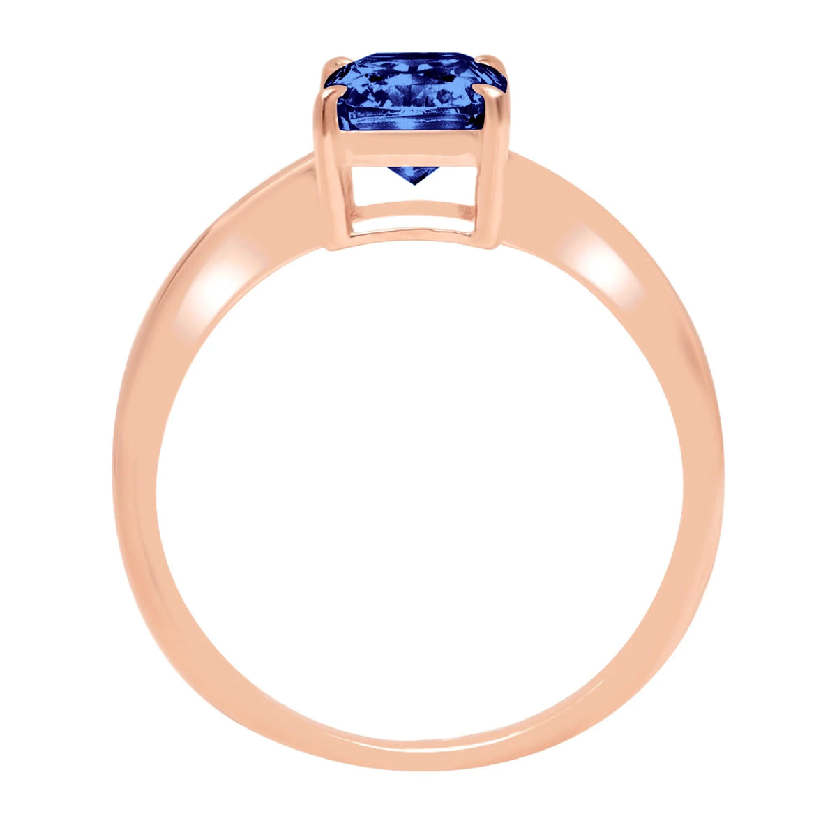 18K Rose Gold Solitaire Ring R753