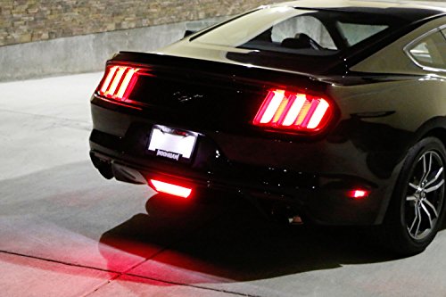 Clear Lens LED Rear Fog Light Kit with Red Tail Brake Lamp & White Backup Reverse Lamp X827