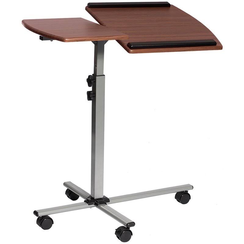 Adjustable Laptop Cart Mahogany O2874