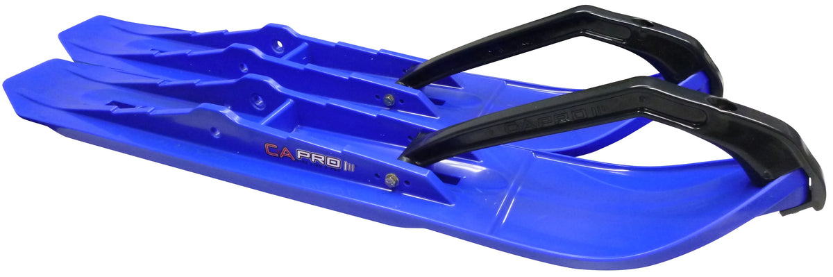 Blue XCS Snowmobile Skis with 8" Round Bars Complete Kit C743870